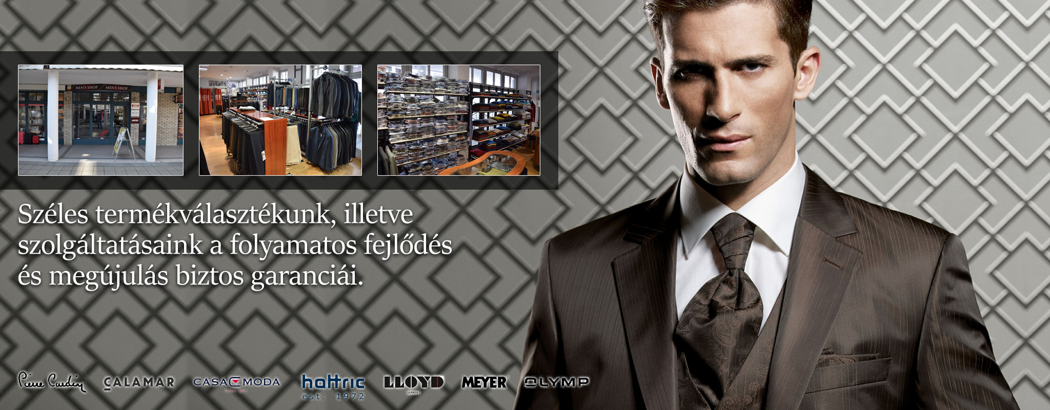 A Men's Shop széles termékválasztéka és szolgáltatásai